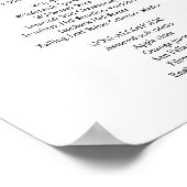 Elegant Modern Hart Script Bar Menu Poster (Hoek)