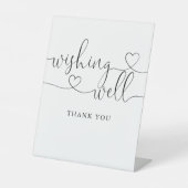 Elegant Modern Hart Script Wensput Reclamebord Met Voetstuk (Voorkant)