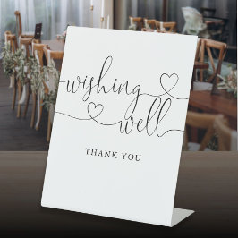 Elegant Modern Hart Script Wensput Reclamebord Met Voetstuk