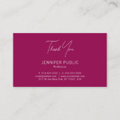 Elegant Modern Hartelijk dank voor uw bestelling Visitekaartje (Achterkant)