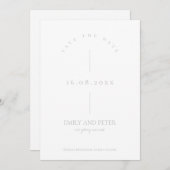 Elegant modern hedendaags minimalistisch huwelijk save the date (Voorkant / Achterkant)