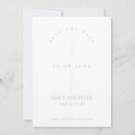 Elegant modern hedendaags minimalistisch huwelijk save the date