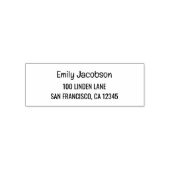 Elegant Modern Hedendaags Script Adres Label Zelfinktende Stempel (Design)