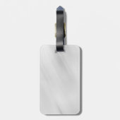 Elegant modern, hedendaags stijlgrijs rood bagagelabel (Achterkant verticaal)