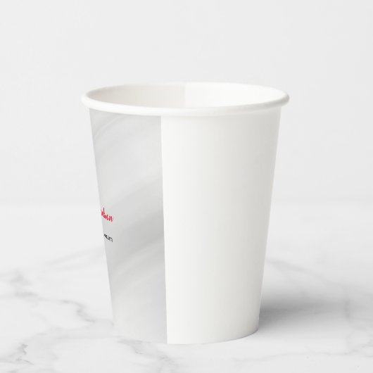 Elegant modern, hedendaags stijlgrijs rood papieren bekers (Links)