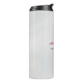 Elegant modern, hedendaags stijlgrijs rood thermosbeker (Gedraaid links)