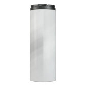 Elegant modern, hedendaags stijlgrijs rood thermosbeker (Achterkant)