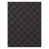 elegant, modern, helder roos goud diamant zwart tafelkleed (Voorkant)
