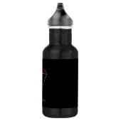 elegant, modern, helder roos goud diamant zwart waterfles (Rechts)