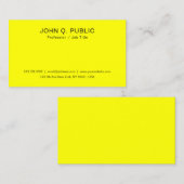 Elegant modern, helder, schitterend neongeel visitekaartje (Voorkant / Achterkant)