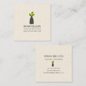 Elegant modern Holistic Medicine Minimalist Vierkante Visitekaartje (Voorkant / Achterkant)