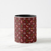 Elegant modern Holly laat Schattigee winterkerst a Mok (Midden)