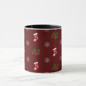 Elegant modern Holly laat Schattigee winterkerst a Mok (Midden)