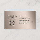 Elegant modern holografisch kalligrafie-stylist visitekaartje (Achterkant)