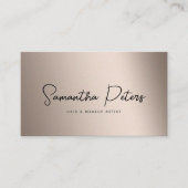 Elegant modern holografisch kalligrafie-stylist visitekaartje (Voorkant)