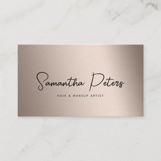 Elegant modern holografisch kalligrafie-stylist visitekaartje (Voorkant)