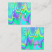 Elegant modern holografisch Lijst, Confetti Kortingskaartje (Voorkant / Achterkant)