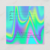 Elegant modern holografisch Lijst, Confetti Kortingskaartje (Achterkant)