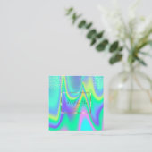 Elegant modern holografisch Lijst, Confetti Kortingskaartje (Staand voorkant)