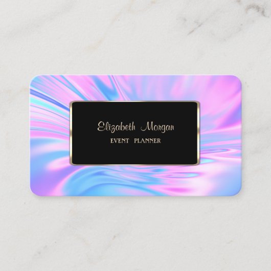 Elegant modern holografisch Lijst Visitekaartje (Voorkant)