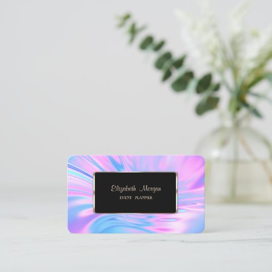 Elegant modern holografisch Lijst Visitekaartje (Staand voorkant)