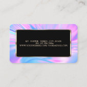 Elegant modern holografisch Lijst Visitekaartje (Achterkant)