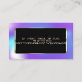 Elegant modern holographic Girl Tree Silouette Visitekaartje (Achterkant)