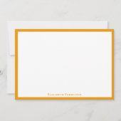 Elegant Modern Honey Border Flat Note Card Notitiekaartje (Voorkant)