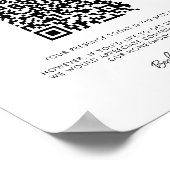 Elegant & Modern Honeymoon fonds QR code Poster (Hoek)