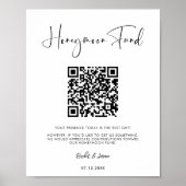 Elegant & Modern Honeymoon fonds QR code Poster (Voorkant)
