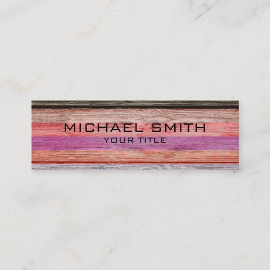 Elegant modern hout gekleurd uitzicht #4 mini visitekaartje (Voorkant)