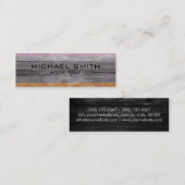 Elegant modern hout gekleurd uitzicht #9 mini visitekaartje (Voorkant / Achterkant)