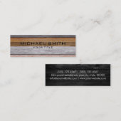 Elegant modern hout geschilderd look #5 mini visitekaartje (Voorkant / Achterkant)