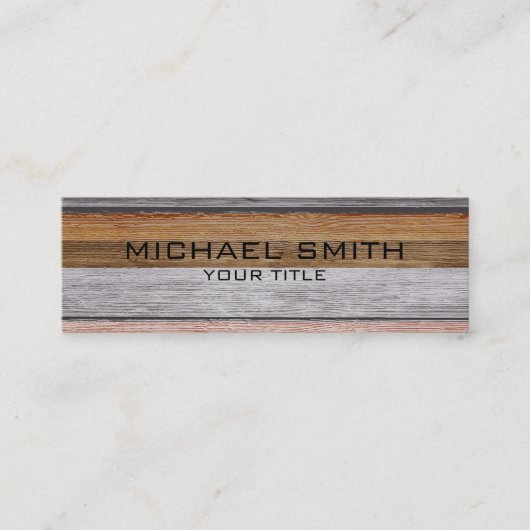 Elegant modern hout geschilderd look #5 mini visitekaartje (Voorkant)
