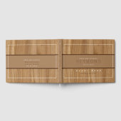 Elegant modern houten bruiloft gastenboek (Volledig)