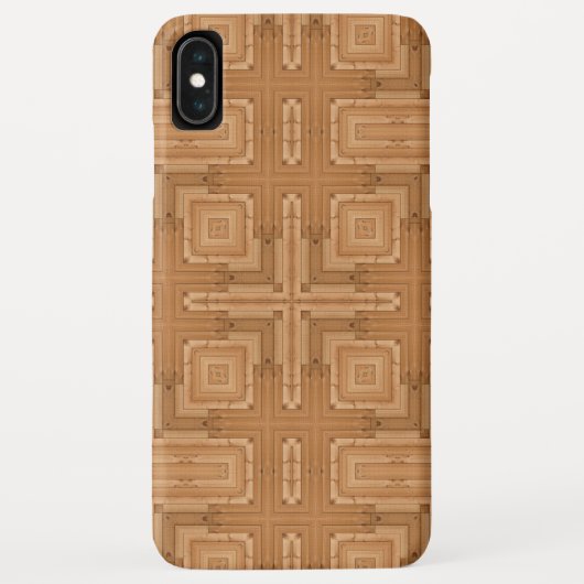 Elegant modern houten geometrisch ontwerp Case-Mate iPhone case (Achterkant)