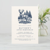 Elegant Modern Hunter Birthday Party  Invitation Kaart (Staand voorkant)