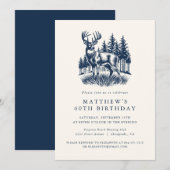 Elegant Modern Hunter Birthday Party  Invitation Kaart (Voorkant / Achterkant)