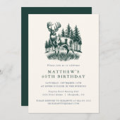 Elegant Modern Hunter Birthday Party  Kaart (Voorkant / Achterkant)
