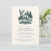 Elegant Modern Hunter Birthday Party Kaart (Staand voorkant)