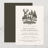Elegant Modern Hunter Birthday Party Kaart (Voorkant / Achterkant)