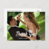 Elegant modern | Huwelijk Dank u Briefkaart (Voorkant / Achterkant)