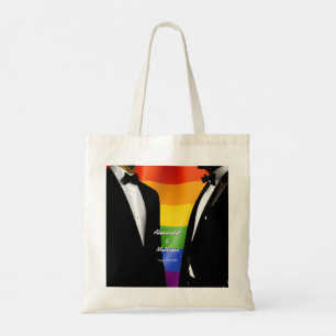 Elegant Modern Huwelijkscadeau Regenboog voor Homo Tote Bag