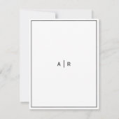 Elegant modern huwelijksmenu Keuze RSVP-kaart Kaart (Achterkant)