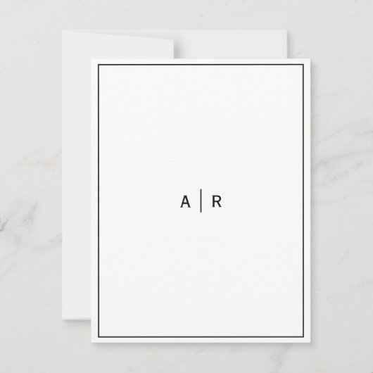 Elegant modern huwelijksmenu Keuze RSVP-kaart Kaart (Achterkant)