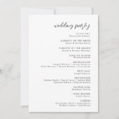 Elegant modern huwelijksprogramma kaart (Voorkant)