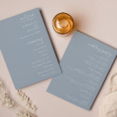 Elegant modern huwelijksprogramma kaart