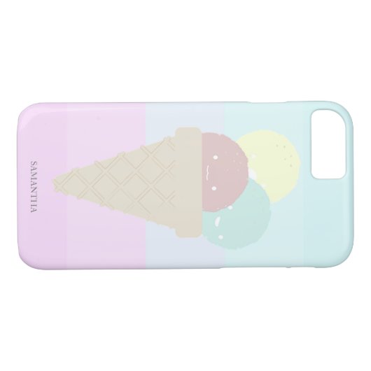 Elegant Modern, Ice Cream, Ombre-Personalized Case-Mate iPhone Case (Achterkant (Horizontaal))