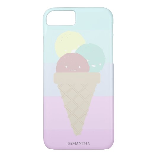 Elegant Modern, Ice Cream, Ombre-Personalized Case-Mate iPhone Case (Achterkant)