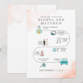 Elegant modern Icons Wedding Itinerary Programmakaart (Voorkant / Achterkant)